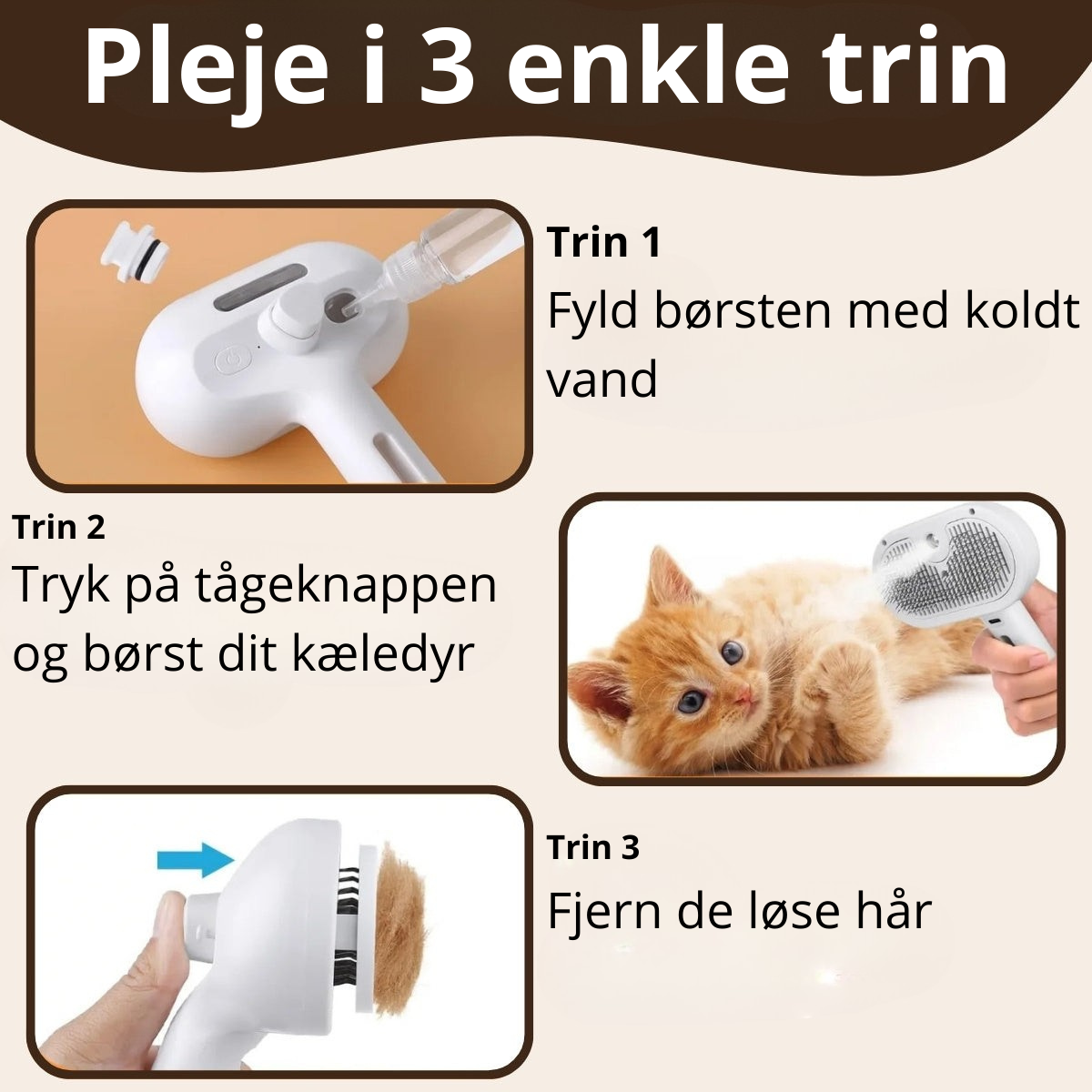 SteamyBrush verzorgingsborstel