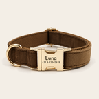Halsband – Fluweel Bruin