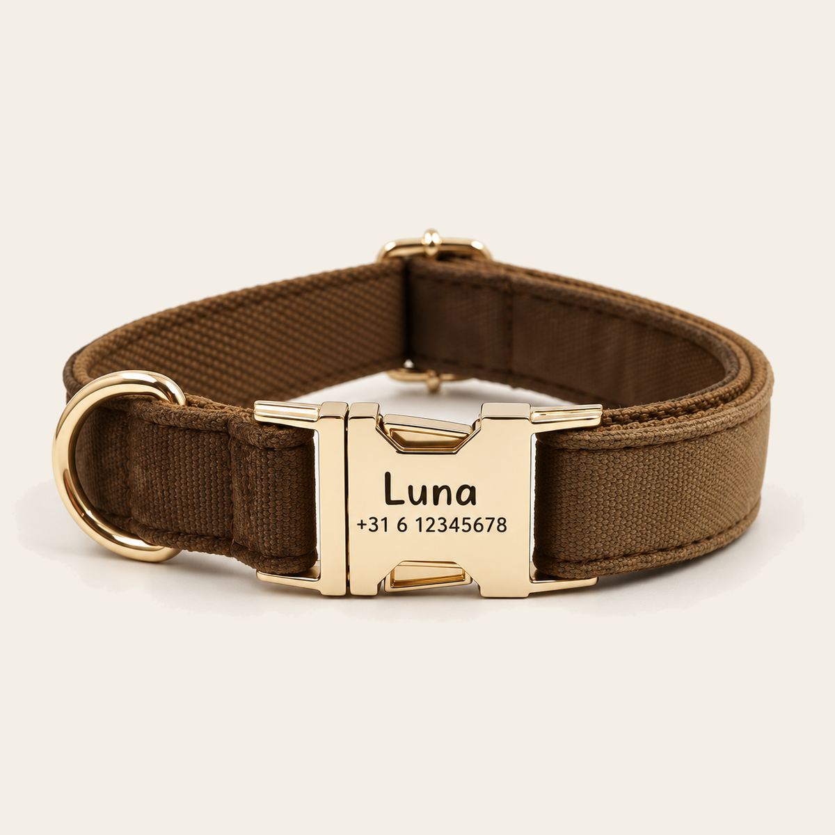 Halsband – Fluweel Bruin