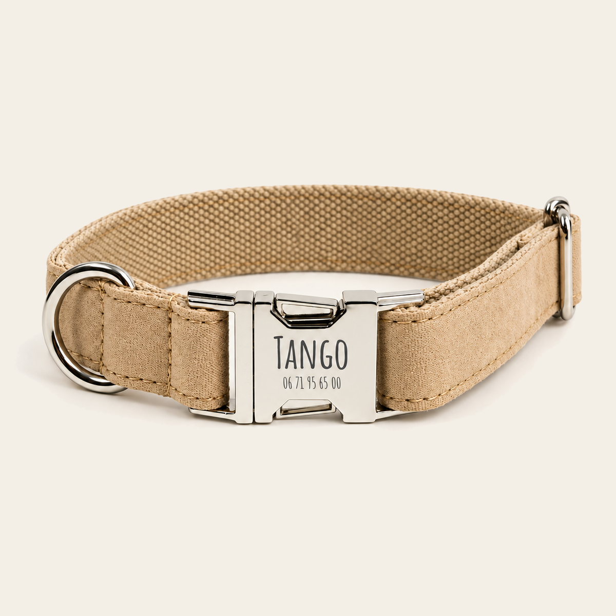 Halsband – Katoen Beige