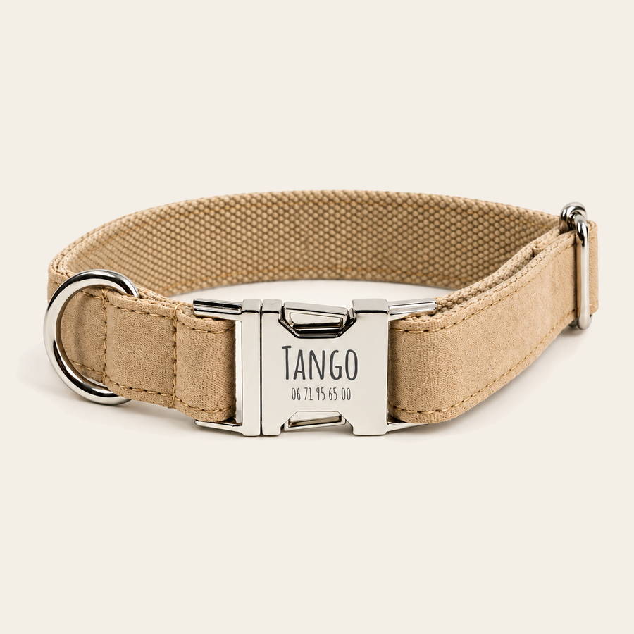 Halsband – Katoen Beige